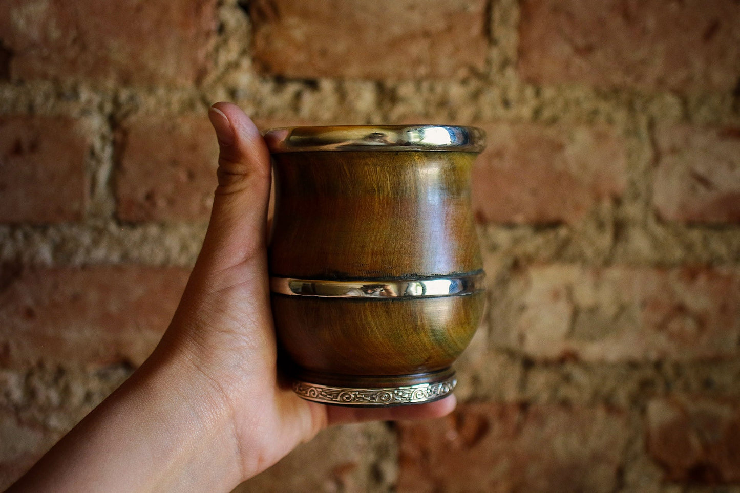 Mate de Palo Santo y Alpaca con Bombilla